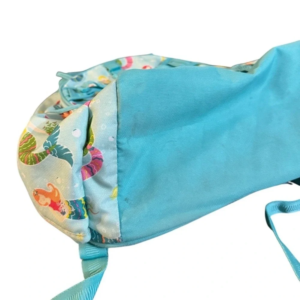Pottery Barn Kids Girls Mackenzie Backpack Large Aqua Mermaids School Bag